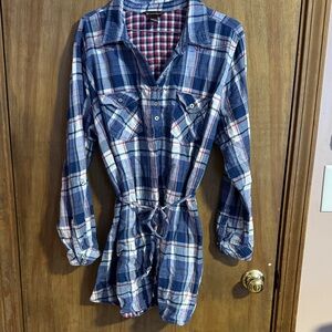 Bit & Bridle Blue Plaid Button Down Shirt